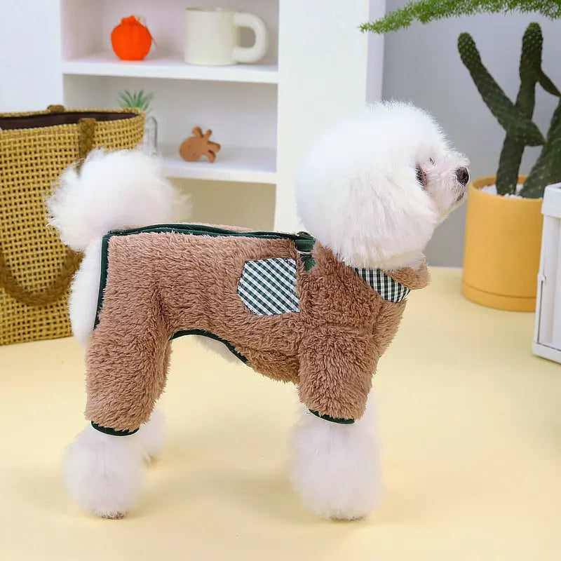 Macacão de inverno para Pets com zíper